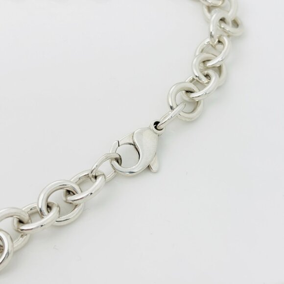 RARE Tiffany & Co Dollar Sign Money Pendant Chain Necklace in Sterling Silver - Picture 9 of 9